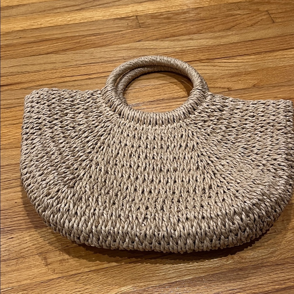 Tan Woven Handbag